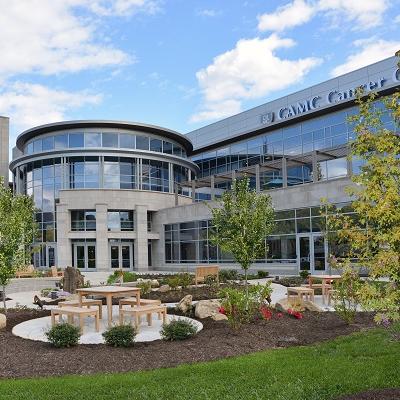 Exterior photo of CAMC Cancer Center.