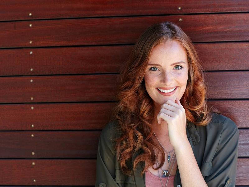 Portrait of a redheaded woman